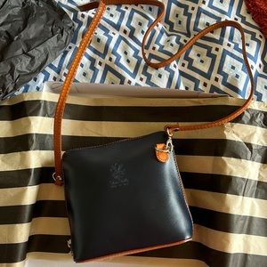 Vera Pella Leather Mini Crossbody Handbag